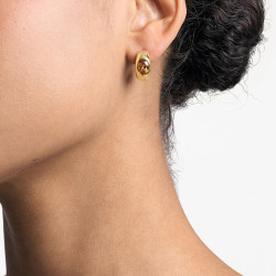 Michael Kors MKJ8479710 minđuše Premium Gold Tone Ćilibar 17mm