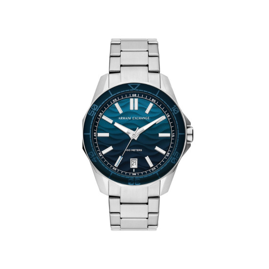 Armani Exchange AX1950 muški sat A|X Spencer Silver Stainless Steel Gradient Petrol Blue Dial 44mm 10ATM