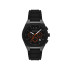 Armani Exchange AX4198 muški sat A|X Sync Chronograph Black Silicone Monochromatic Design Black Dial 42mm Orange Detail