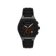 Armani Exchange AX4198 muški sat A|X Sync Chronograph Black Silicone Monochromatic Design Black Dial 42mm Orange Detail
