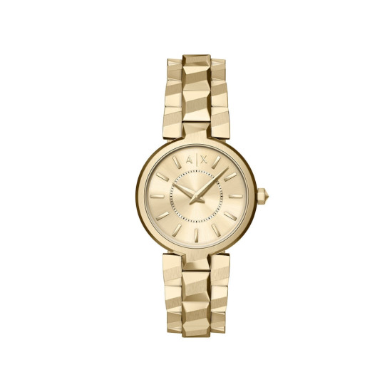 Armani Exchange AX4407 ženski sat A|X Audora Monochromatic Design Gold Stainless Steel Sunray Champagne Dial 34mm