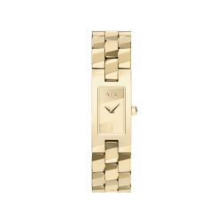 Armani Exchange AX4701 A|X ženski sat Minimal Urban Style Gold Tone Sunray Champagne Edition Dial Pravougaono kućište Jewelry Watch 17mm