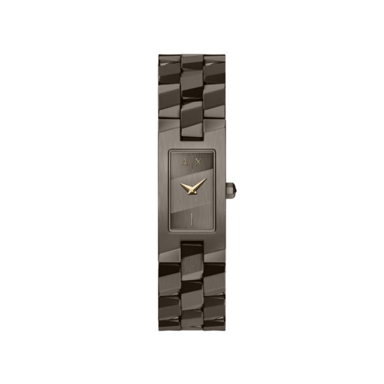 Armani Exchange AX4703 A|X ženski sat Minimal Urban Style Espresso Brown Gunmetal Tone Sunray Dial Pravougaono kućište Jewelry Watch 17mm