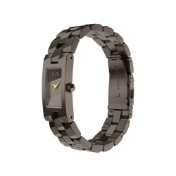 Armani Exchange AX4703 A|X ženski sat Minimal Urban Style Espresso Brown Gunmetal Tone Sunray Dial Pravougaono kućište Jewelry Watch 17mm
