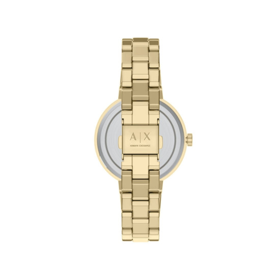Armani Exchange AX5182 ženski sat Monochromatic Design Gold Stainless Steel Sunray Nude Pink Dial 36mm
