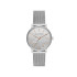 Armani Exchange AX5583 ženski sat A|X Lola Minimalist Desing Mesh Band Silver Stainless Steel Sunray Silver Dial 36mm Rose Gold Detail
