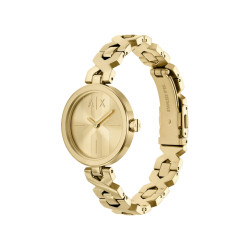 Armani Exchange A|X AX5831 ženski sat Ava All Gold Tone Sunray Champagne Dial 32mm Minimal Chic