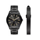 Armani Exchange AX7102SET muški sat A|X Nico Black Stainless Steel Gold Tone Detail Monochromatic Design Black Dial 44mm