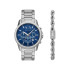 Armani Exchange AX7176SET muški sat A|X Chronograph Stainless Steel Sunray Marine Blue Dial 44mm