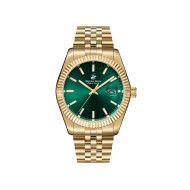 Beverly Hills Polo Club BP3018X.170 unisex Gold Tone Stainless Steel Sapphire Crystal Sunray Emerald Green Dial 41mm Bestseller