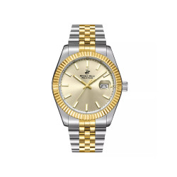 Beverly Hills Polo Club BP3018X.210 unisex Two Tone Silver Gold Stainless Steel Sapphire Crystal Sunray Champagne Dial Edition 41mm Bestseller