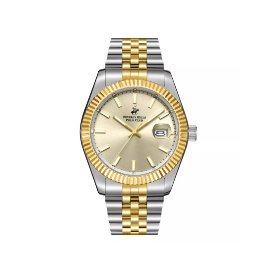 Beverly Hills Polo Club BP3018X.210 unisex Two Tone Silver Gold Stainless Steel Sapphire Crystal Sunray Champagne Dial Edition 41mm Bestseller