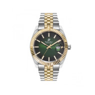 Beverly Hills Polo Club BP3018X.270 unisex Two Tone Silver Gold Stainless Steel Sapphire Crystal Sunray Emerald Green Dial 41mm Bestseller