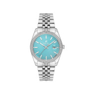 Beverly Hills Polo Club BP3018X.300 unisex Silver Stainless Steel Sapphire Crystal Turquoise Dial 41mm