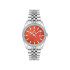 Beverly Hills Polo Club BP3018X.301 unisex Silver Stainless Steel Sapphire Crystal Red Orange Dial 41mm