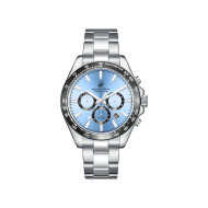 Beverly Hills Polo Club BP3127X.300 muški sat Multifunkcionalni Sport Silver Tone Stainless Steel Sky Blue Dial 42mm