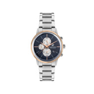 Beverly Hills Polo Club BP3138X.590 muški sat Multifunkcionalni Elegant Silver Rose Gold Tone Stainless Steel Deep Blue Dial 44mm