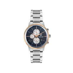 Beverly Hills Polo Club BP3138X.590 muški sat Multifunkcionalni Elegant Silver Rose Gold Tone Stainless Steel Deep Blue Dial 44mm