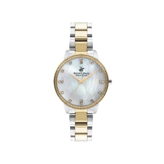 Beverly Hills Polo Club BP3297C.230 Ženski sat Classic Elegant Two Tone Stainless Steel Mother-of-Pearl Dial 35mm