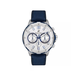 Beverly Hills Polo Club BP3402X.332 muški sat Navy Blue Multifunction Sport Sunray White Dial 45mm 10ATM