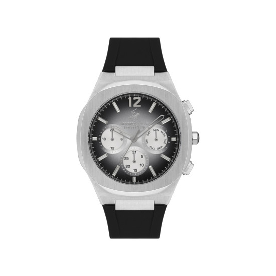 Beverly Hills Polo Club BP3539X.351 muški sat Multifunkcionalni Sport Elegant Silver Stainless Steel Black Silicone Gray Dial 44mm