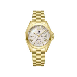 Beverly Hills Polo Club BP3653C.120 ženski sat Multifunction Elegant Sport Diamond Gold Tone Stainless Steel Mother of Pearl Dial 33mm