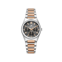 Beverly Hills Polo Club BP3746C.360 ženski sat Multifunkcionalni Sportsko Elegantan Style Two Tone Rose Gold Deep Gray Teksture Dial 34mm