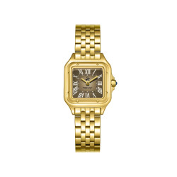 Beverly Hills Polo Club BP3755C.110 ženski sat Urban Heritage Gold Tone & Roman Numerals & Brown Dial 27mm - Santos Inspired Style