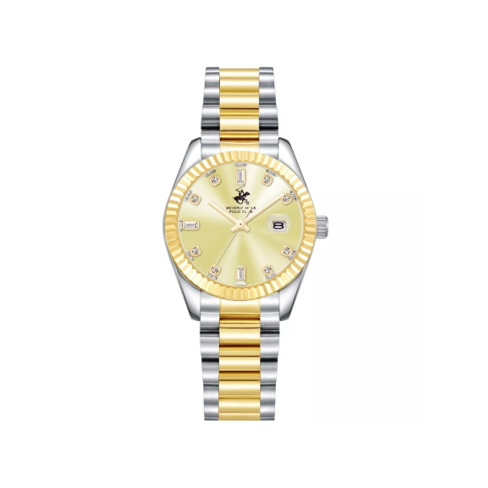 Beverly Hills Polo Club BP3801X.210 ženski sat Two Tone Gold Silver Stainless Steel Sunray Champagne Dial Edition 32mm
