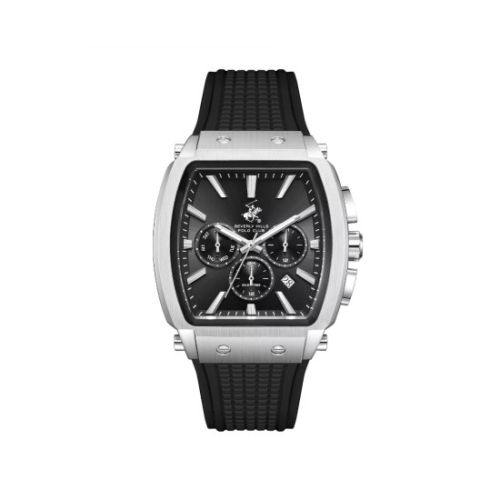 Beverly Hills Polo Club BP3920X.351 muški sat Premium Sport Luxe Black & Silver Edition XL Large