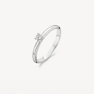 Blush 1112WZI zlatan prsten 14ct White Gold Solitaire Zirconia 3mm Veličina 52