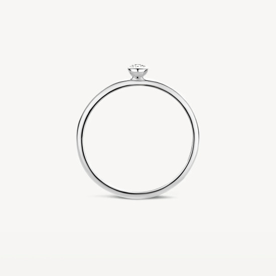 Blush 1198WZI zlatan prsten 14ct White Gold Solitaire Zirconia Ring 3mm Veličina 48