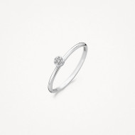 Blush 1199WZI zlatan prsten 14ct White Gold Zirconia Cluster Ring Slim Band Veličina 52