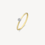 Blush 1199YZI zlatan prsten 14ct Bicolour Gold Zirconia Slim Band Veličina 52