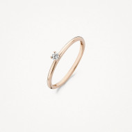 Blush 1200RZI zlatan prsten 14ct Rose Gold Solitaire Ring with Sparkling Zirconia Stone Veličina 56