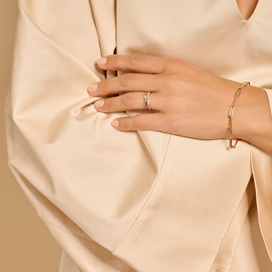 Blush 1200RZI zlatan prsten 14ct Rose Gold Solitaire Ring with Sparkling Zirconia Stone Veličina 56