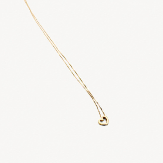Blush 3081YGO zlatna ogrlica 14ct Gold Open Heart Pendant Necklace