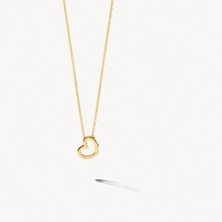 Blush 3081YGO zlatna ogrlica 14ct Gold Open Heart Pendant Necklace