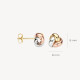 Blush 7145WYR zlatne mindjuše 14ct Gold Tri Colour Knotted Stud 8mm           