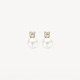 Blush 7147YPW zlatne mindjuše 14ct Gold Pearl and Zirconia Stud 6mm