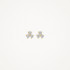 Blush 7197YZI zlatne mindjuše 14ct Gold Trio Zirconia Stud 4mm