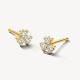 Blush 7197YZI zlatne mindjuše 14ct Gold Trio Zirconia Stud 4mm