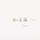 Blush 7197YZI zlatne mindjuše 14ct Gold Trio Zirconia Stud 4mm