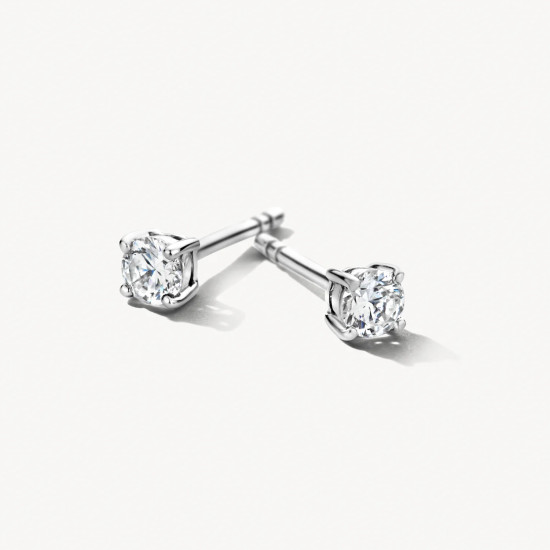 Blush 7212WZI zlatne mindjuše 14ct White Gold Zirconia Classic Stud 3mm
