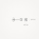 Blush 7212WZI zlatne mindjuše 14ct White Gold Zirconia Classic Stud 3mm