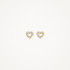 Blush 7299YZI zlatne mindjuše 14ct Gold Open Heart Zirconia Pavé setting 5mm