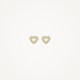 Blush 7299YZI zlatne mindjuše 14ct Gold Open Heart Zirconia Pavé setting 5mm