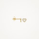Blush 7299YZI zlatne mindjuše 14ct Gold Open Heart Zirconia Pavé setting 5mm