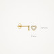 Blush 7299YZI zlatne mindjuše 14ct Gold Open Heart Zirconia Pavé setting 5mm