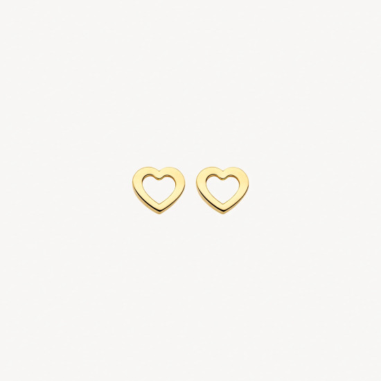 Blush 7360YGO zlatne minđuše 14ct Gold Heart Shape Stud 5mm